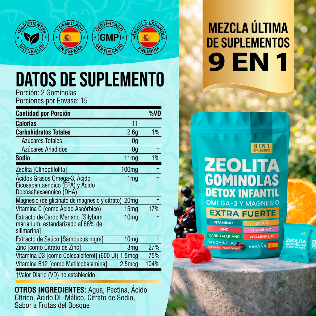 Gominolas Detox para Niños Nutrigom® – Gelatina de origen vegetal