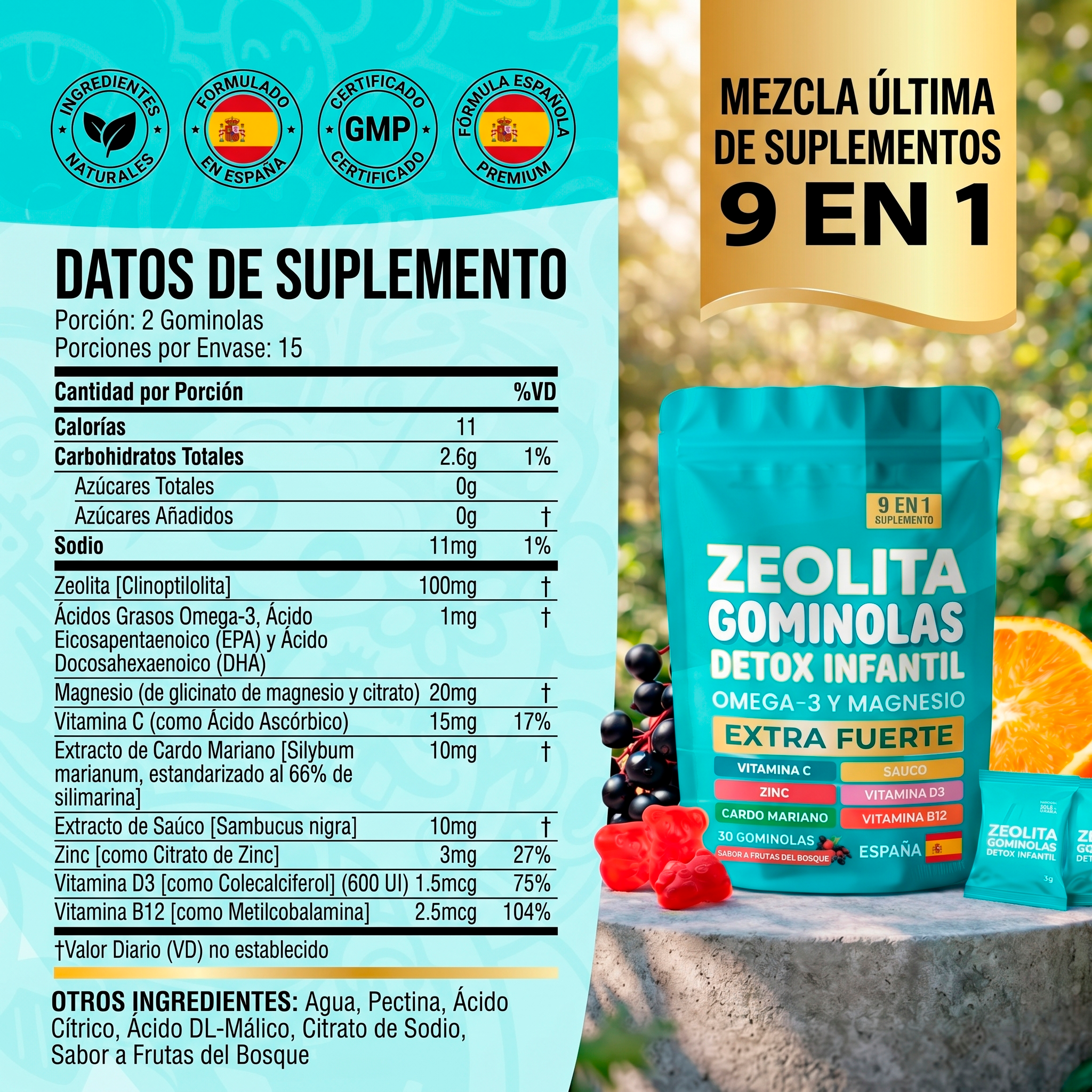 Gominolas Detox para Niños Nutrigom® – Gelatina de origen vegetal